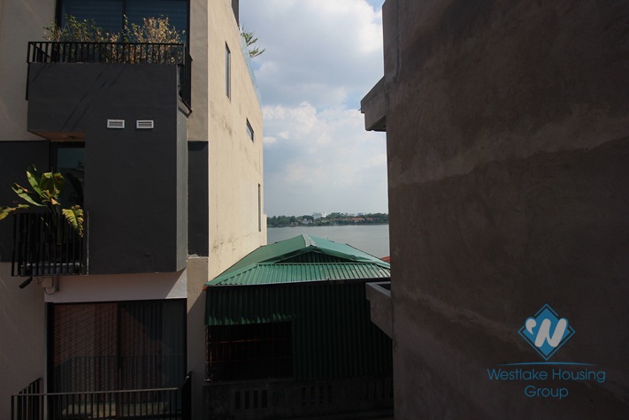One bedroom apartment with big balcony for rent in Yen Phu, Tay Ho, Ha Noi